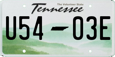TN license plate U5403E