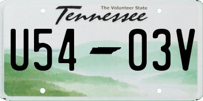 TN license plate U5403V