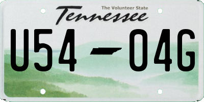 TN license plate U5404G