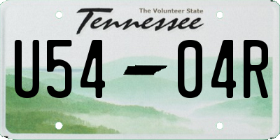 TN license plate U5404R
