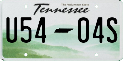 TN license plate U5404S