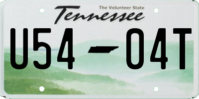 TN license plate U5404T