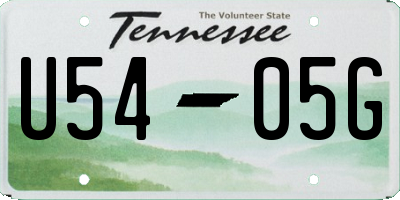 TN license plate U5405G