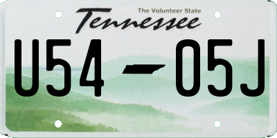 TN license plate U5405J