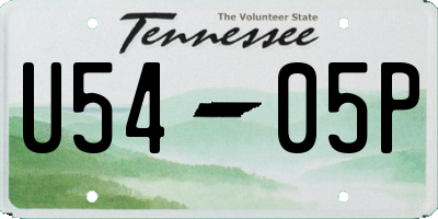 TN license plate U5405P