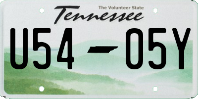 TN license plate U5405Y