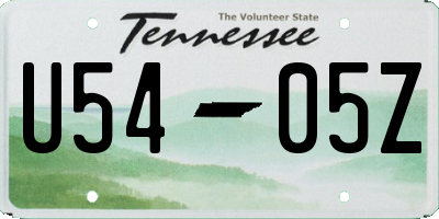 TN license plate U5405Z