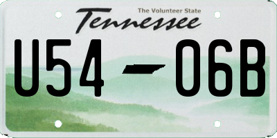 TN license plate U5406B