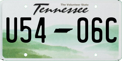 TN license plate U5406C