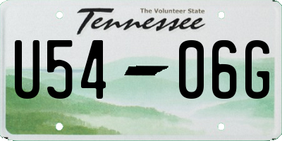 TN license plate U5406G