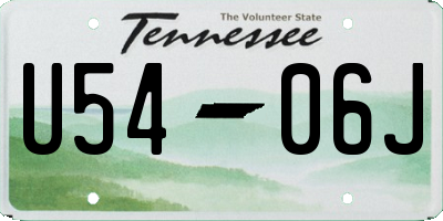TN license plate U5406J