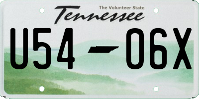 TN license plate U5406X