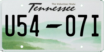 TN license plate U5407I