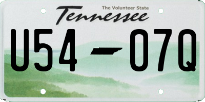 TN license plate U5407Q