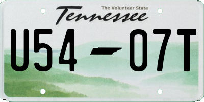 TN license plate U5407T