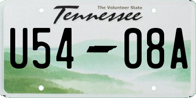 TN license plate U5408A