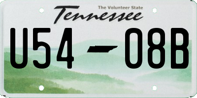 TN license plate U5408B