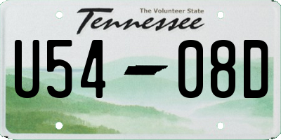 TN license plate U5408D