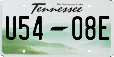 TN license plate U5408E