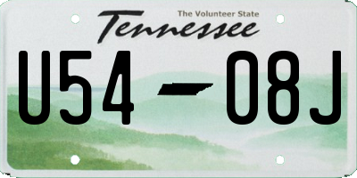 TN license plate U5408J