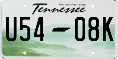 TN license plate U5408K