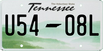 TN license plate U5408L