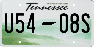 TN license plate U5408S