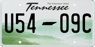 TN license plate U5409C