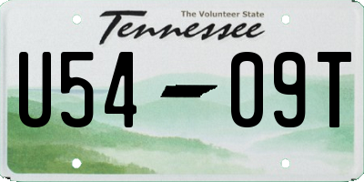 TN license plate U5409T