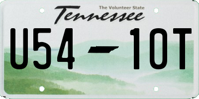 TN license plate U5410T