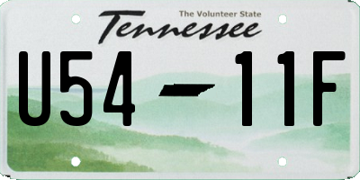 TN license plate U5411F