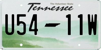 TN license plate U5411W