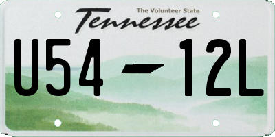 TN license plate U5412L