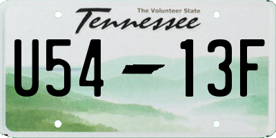 TN license plate U5413F