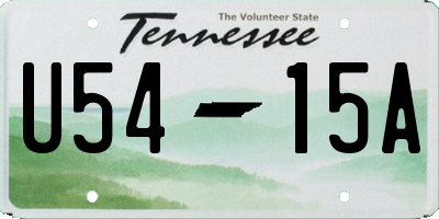TN license plate U5415A