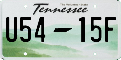 TN license plate U5415F