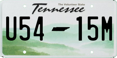 TN license plate U5415M