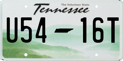 TN license plate U5416T