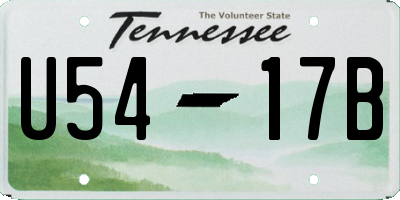 TN license plate U5417B