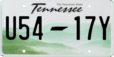 TN license plate U5417Y
