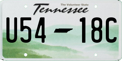 TN license plate U5418C