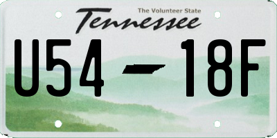 TN license plate U5418F