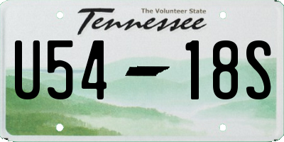 TN license plate U5418S