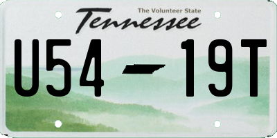 TN license plate U5419T