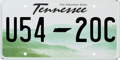 TN license plate U5420C