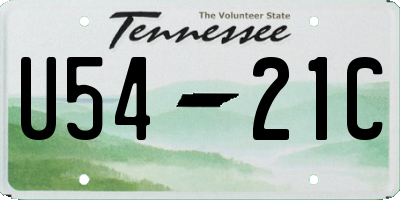 TN license plate U5421C