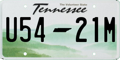 TN license plate U5421M