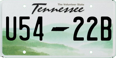 TN license plate U5422B