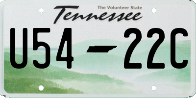 TN license plate U5422C