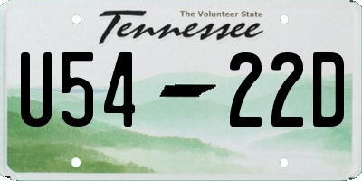 TN license plate U5422D